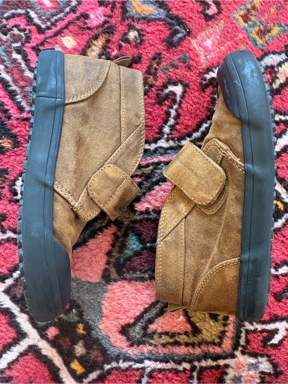 Old Navy Kids Brown Suede Chukka Boots with Black Soles